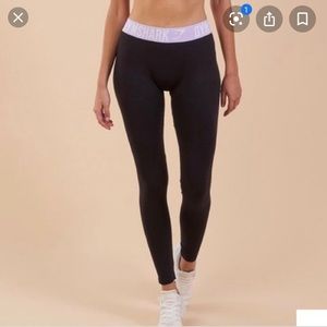 Gently used gymshark black & Lilac leggings
